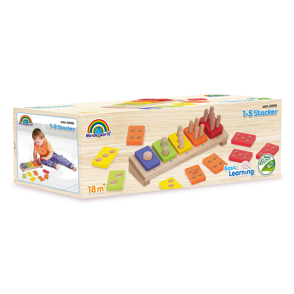 WED-3090 1-5 STACKER | Wonderworldtoy - Natural toys for smart play